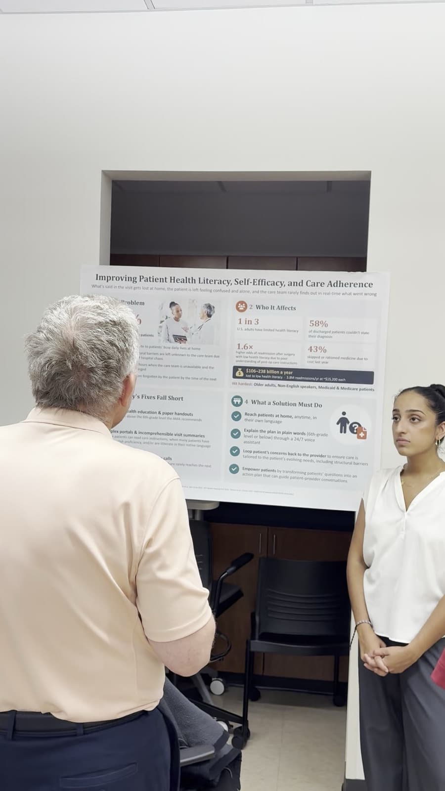 Weave Health's poster on health literacy and care adherence